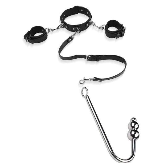 and Hook Cuffs Anal Collar Elegant with 5334 Beaded 1224